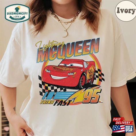 Retro Lightning Mcqueen 95 Piston Cup Comfort Colors Shirt Disney Cars Pixar T-Shirt Unisex Check more at https://dadmomgift.com/product/retro-lightning-mcqueen-95-piston-cup-comfort-colors-shirt-disney-cars-pixar-t-shirt-unisex/ Cars Pixar, Create T Shirt Design, Think Fast, Comfort Colors Shirt, Movie Shirts, Lightning Mcqueen, Disney Tshirts, Disney Cars, Create T Shirt