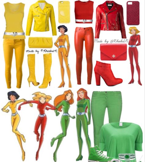 Totally Spies Outfits Halloween Costumes, Totally Spice Outfit, Jerry Totally Spies, Totally Spies Halloween Costume, Totally Spies Costume, Totally Spies Cosplay, Halloween Trios, Totally Spies Outfits, Purim Costumes