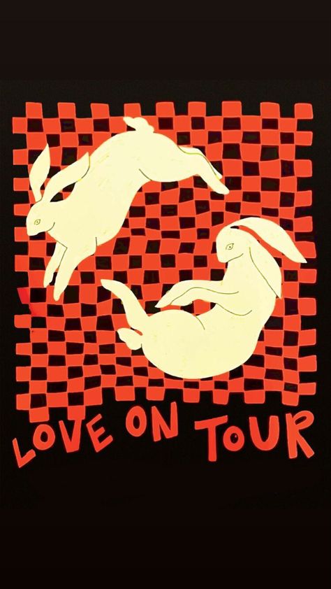 harry styles love on tour black and red poster 2021 2022 bunnies checkered poster aesthetic Bedroom Wall Posters, Light Up Art, Red Poster, Bunny Poster, American Airlines Center, Harry Styles Poster, Posters For Room, T Shirt Prints, Harry Styles Love On Tour