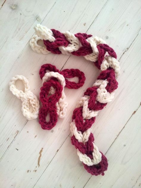 Crochet Chain Decoration, Chain Link Scarf, Chain Link Crochet, Crochet Paper Chain, Crochet Chain Scarf, Chain Scarf, French Knitting, Crochet Chain, Scarf Crochet Pattern