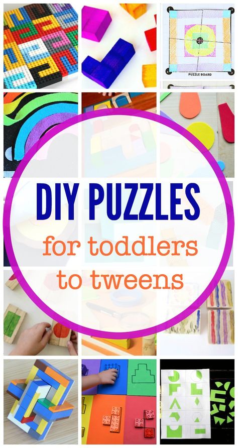 35+ Make Your Own Puzzles for Kids: Ideas for all Ages Kaboom Game, Fun Diy Ideas, Puzzle Ideas, Make Your Own Puzzle, Diy Puzzles, Puzzles For Toddlers, Boredom Busters, Indoor Activities For Kids, Games For Toddlers