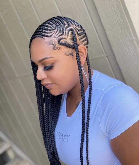 Heart Design Braids, Lemonade Braids With Heart, Braids With Heart, Protective Styles For Natural Hair Short, Design Braids, Cornrows Natural, Atl Georgia, Corn Rows, Boho Braid