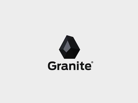 Granite by Alexander Nikulin Stone Logo Design Ideas, Stone Logo Design, Onyx Logo, Stone Branding, Sewing Business Logo, Mining Logo, Gem Logo, Create A Business Logo, Stone Logo