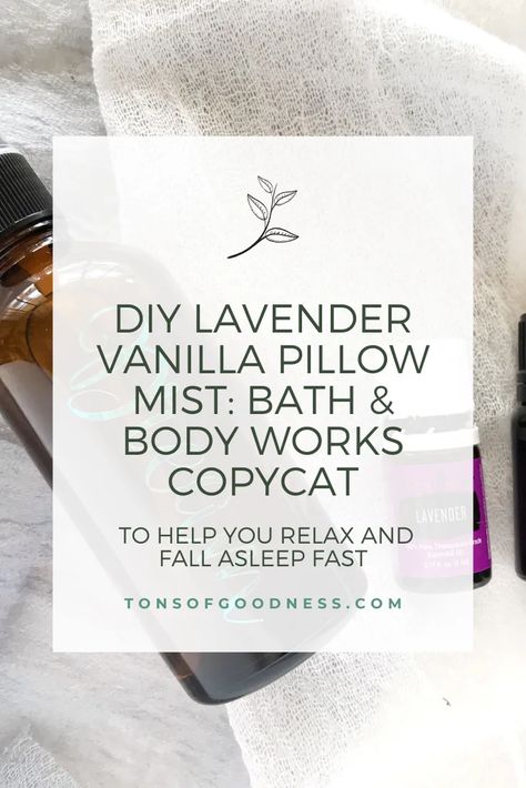 This DIY Lavendar Vanilla Pillow Mist is made with essential oils and will help you to fall asleep fast! I also love giving this as a gift! Diy Linen Spray, Lavender Pillow Spray, Diy Lavender, Sleep Spray, Fall Asleep Fast, Lavender Pillows, Lavender Spray, Essential Oils For Sleep, Pillow Mist