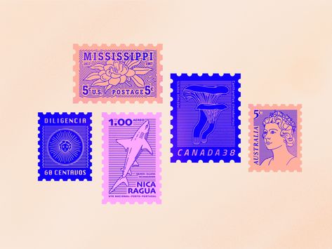 Retro Stamp Design, Stamp Graphic Design, Stamp Design Ideas, Stamp Graphic, Postage Stamp Collecting, Postage Stamp Design, Stamp Maker, Stamp Logo, Stamp Collection