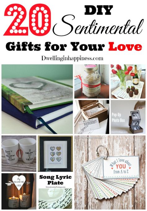 20 DIY Sentimental Gifts for Your Love (That are Budget Friendly!) - Dwelling In Happiness Sentimental Gifts For Husband, Diy Sentimental Gifts, Sentimental Valentines Gifts, Sentimental Gifts For Men, 5 Senses Gift For Boyfriend, Selamat Hari Valentine, Thoughtful Gifts For Him, Anniversaire Diy, Diy Anniversary