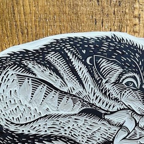 Kate Hamel Tucker on Instagram: "It’s #throwbackthursday so here is  Raised by Wolves 🐺 Just look at that squeaky clean freshly carved block This one is one of my favorites . . . . . . . #owlhouse #blockprint #printmaker #wolfart #raisedbywolves #handcarved #linocut #printmaking #wolf #wolfartwork" Wolf Linocut, Raised By Wolves, Wolf Artwork, Linocut Printmaking, Wolf Art, Throwback Thursday, Owl House, Linocut, Wolves