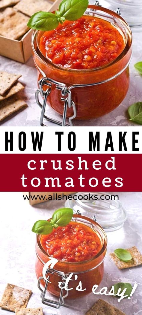 Diy Canned Crushed Tomatoes, Different Recipes For Canning Tomatoes, Canning With Fresh Tomatoes, Canning Beefsteak Tomatoes, How To Make Canned Tomatoes, Fresh Tomato Chili, Canning Chopped Tomatoes, Crushed Tomatoes From Fresh, Cooking Down Fresh Tomatoes