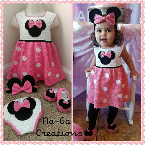 Minnie Mouse Crochet, Crochet Tutu Dress, Crochet Tutu, Mouse Crochet, Minnie Dress, Mickey Y Minnie, Infant Girl, Crochet Baby Dress, Tutu Dress