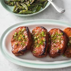 Spicy Gochujang-Glazed Pork Chops | Cook's Illustrated Glazed Pork Chops, Cookie Toppings, Glazed Pork, Take It Slow, America's Test Kitchen Recipes, Pork Glaze, Boneless Pork Chops, Kitchen Recipe, America's Test Kitchen