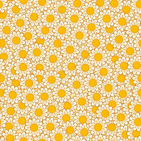 Daisy Pattern Illustration, Retro Seamless Pattern, Retro Prints And Patterns, Cute Retro Wallpaper, 70s Flower Pattern, Daisy Background, Cute Seamless Pattern, Daisy Flower Pattern, Retro Flower Pattern