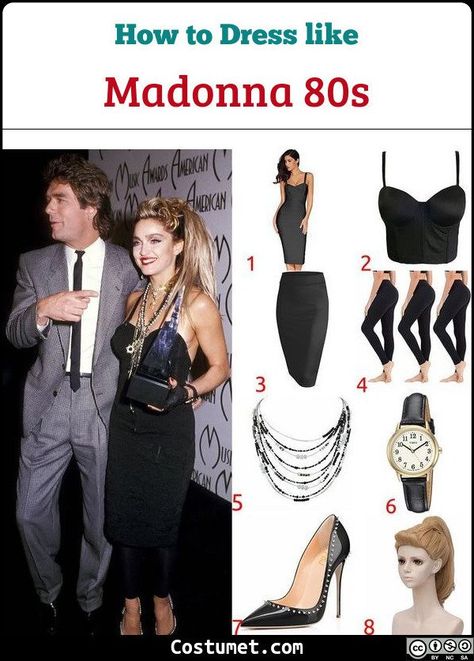 80s Outfits Madonna, 1980s Madonna 80s Style, Madonna Outfit Ideas, Madonna Outfits 80s, Madonna Inspired Outfits, Madonna Concert Outfit, Madona Outfit 80s, Madonna Costume Diy, Madonna 90s Style