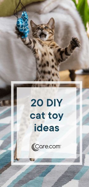 Give kitty one of these DIY cat toys, and we promise they’ll be wondering what other extraordinary things two-legged creatures like you are capable of! #diypets #cattoys Diy Cat Toys Kittens, Cat Toy Ideas, Diy Jouet Pour Chat, Diy Cat Toys Easy, Katt Diy, Cat Diy Crafts, Cat Projects, Chat Diy, Handmade Cat Toys