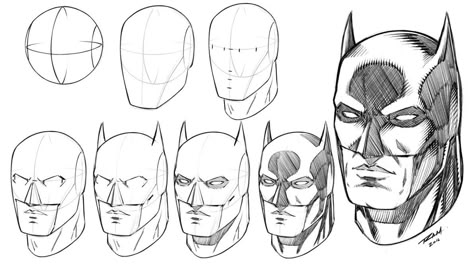 Here is a Step by step tutorial of How I Draw Batmans mask and face area. I hope you enjoy this and please share it if you do.  More on the way ver... Batman Mask How to Draw Step by Step Tutorial Batman Drawing, Batman Mask, Draw Step By Step, Drawing Superheroes, Mask Drawing, How To Draw Steps, Batman Artwork, Comic Drawing, Batman Art