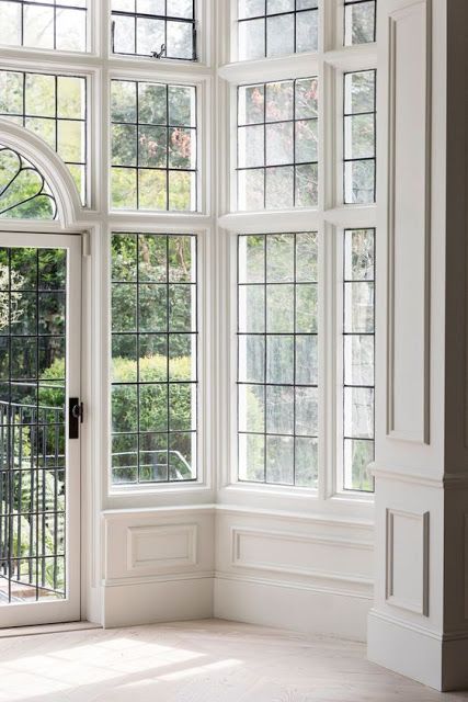 Leaded Glass Windows and Door Love | Content in a Cottage Glass Windows Design, Windows Design Ideas, Windows Design, Lead Windows, Elegant Life, Leaded Glass Windows, White Interiors, Classic Interiors, Romantic Summer