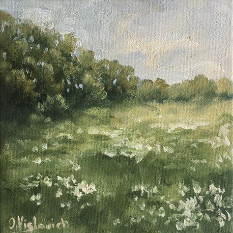 Small Vintage Paintings, Peaceful Landscape Painting, Art Landscapes Painting, Widget Painting, Green Art Aesthetic Painting, Painting Widget, Sage Green Landscape, Green Aesthetic Painting, Neutral Posters