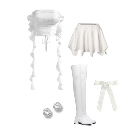 Kpop White Outfit Stage, White Kpop Outfit, White Stage Outfits, White Concert Outfit, Idol Outfit Ideas, 90s Model Style, Kpop Stage Outfits Ideas, Feel My Rhythm, Solo Dress