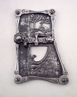 Thomas F. Googerty, Door Latch, wrought iron and spring steel, circa 1930  Metal Museum Knock Thrice, Forging Metal, Locks & Key, Spring Steel, Door Latch, Metal Work, Hand Forged, Wrought Iron, Metal Working