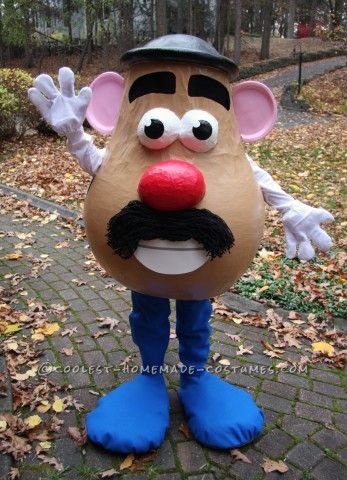 Me Potato Head Costume, Mr And Mrs Potato Head Costumes, Diy Mr Potato Head Costume, Mr Potato Head Costume, Potato Head Costume, Disfraz Toy Story, Scarecrow Contest, Scarecrow Ideas, Toy Story Halloween