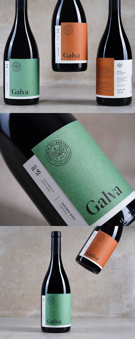 Vinco Studio - Galva #wine #packaging Unique Wine Packaging, Wine Label Design Modern, Modern Wine Labels, Port Wine Label Design, Sustainable Wine Packaging, Natural Wine Label Design, Wine Packaging Design, Wine Label Design, Wine Brands