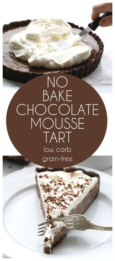 Low Carb Keto Chocolate Mousse Tart. No bake and so easy to make. THM, Atkins, Banting dessert recipe Keto Thanksgiving Desserts, Banting Desserts, Chocolate Mousse Tart, Mousse Tart, Keto Chocolate Mousse, Keto Thanksgiving, Coconut Dessert, Desserts Keto, Thm Desserts