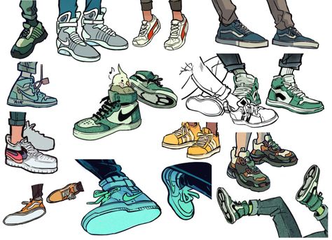 Drawing Shoes, Like Drawing, Sneaker Art, Shoes Drawing, Small Drawings, 캐릭터 드로잉, Poses References, Shoe Art, Drawing Clothes