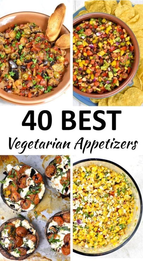 vegetarian appetizers pin Vegetarian Appetizers For Party Easy, Vegetarian Appetizers For Party, Vegetarian Party Snacks, Easy Vegetarian Appetizers, Appetizers For Party Easy, Appetizer Recipes Vegetarian, Vegetarian Appetizers Easy, Veg Appetizers, Vegetarian Party Food