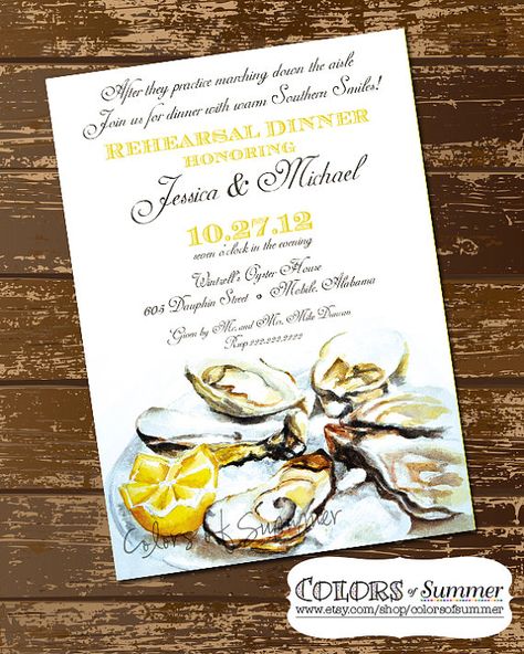 Watercolor Oyster Dinner Invitation - Digital File Oyster Dinner, Engagement Fiesta, Oyster Roast Party, Cajun Dinner, Oyster Party, Watercolor Oyster, Lowcountry Boil, Oyster Painting, Seafood Party