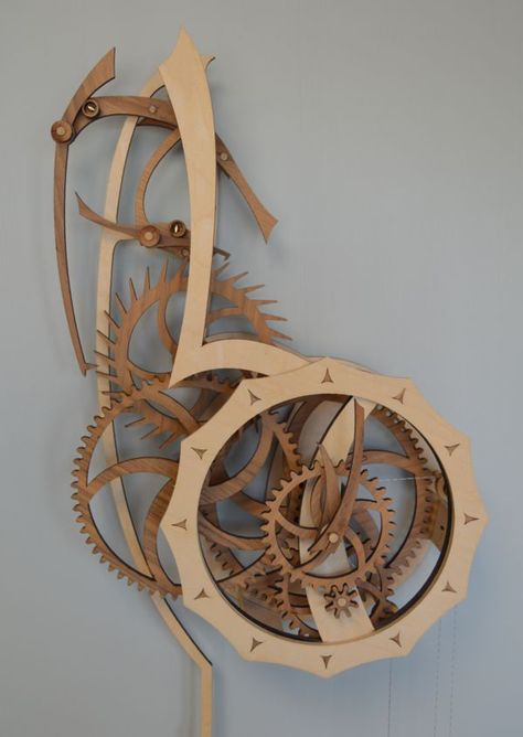 Wooden gear clocks, clock kits, and do-it-yourself clock plans. These original all-wood clocks are functional, attractive, and fun! Wooden Clock Kits, Wooden Clock Plans, Diy Shed Kits, Wooden Gear Clock, Wall Clock Kits, Wooden Gears, Gear Clock, Mechanical Clock, Shed Kits