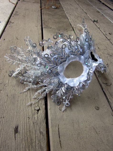 Elegant Winter Snowflake Ice Queen Masquerade Mask.: Ice Mask, Handmade Mask, Masked Ball, Mask Masquerade, Venetian Masks, Carnival Masks, Masks Art, Masks Masquerade, Masquerade Party