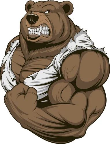 Bear Tattoo Ideas, Muscle Arm, Bu Jo, Bear Poster, Angry Bear, Gym Logo, Bear Tattoo, Muhammad Ali, Vector Logos