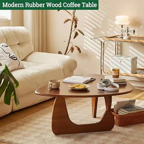 Triangle Coffee Table Rubber Wood,Mid-Century Modern Coffee Table Abstract End Table,Small Center Table Wooden Coffee Table for Living Room Home Office(36" Lx23 Wx16 H, Walnut) Small Center Table, Mid Century Couch, Triangle Coffee Table, Mid Century Modern Accent Chairs, Coffee Table For Living Room, Mid Century Modern Coffee Table, Living Room Home Office, Table For Living Room, Oval Coffee Tables