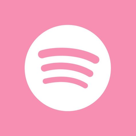 Pink Spotify Icon, Pink Icons For Apps, App Logo Aesthetic, Spotify App Icon, Spotify Logo, Icona Ios, Spotify Icon, Whatsapp Logo, Logo Aesthetic