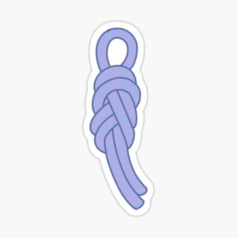 "double figure 8 knot_lilac" Sticker for Sale by artisticCATs | Redbubble Double Figure 8 Knot, Figure 8 Climbing Knot Tattoo, Climbing Knot Tattoo, Figure 8 Knot, Tattoo Dream, 8 Knot, Climbing Knots, Knot Tattoo, Hand Poke