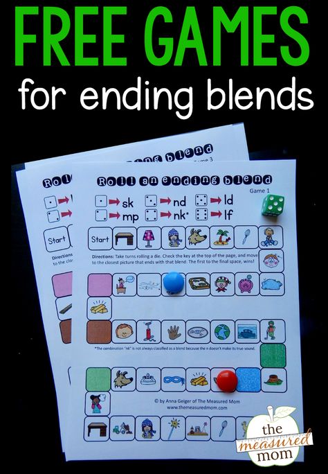 Ending Blends, The Measured Mom, Measured Mom, Blends Activities, No Prep Activities, Letter Blends, Blends And Digraphs, Teaching Spelling, Prep Activities