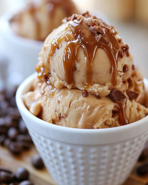 "This Coffee Caramel Ice Cream recipe is a delightful treat! It's like a hug in a bowl—perfect for coffee lovers and sweet tooths alike.  For 30 years, I’ve been perfecting this recipe, which was passed down from my mother. One spoonful and you're taken to ice cream heaven! Link in first comment [👇] [👇]  Ingredients: - 2 cups heavy cream - 1 cup sweetened condensed milk - 1/2 cup strong brewed coffee - For the rest of the ingredients and instructions, Link in first comment [👇] [👇]  Get ready to enjoy this creamy, dreamy dessert that will make you want to savor every bite!  #IceCreamLovers #CoffeeAddict #DessertGoals #HomemadeGoodness #SweetTreats" Caramel Ice Cream Recipe, Coffee Caramel, Salted Caramel Ice Cream, Ice Scream, Cheesecake Ice Cream, Caramel Ice Cream, No Churn Ice Cream, Caramel Coffee, Cream Aesthetic