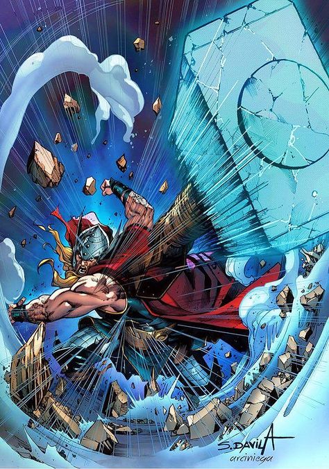 Thor Asgard, Marvel Comic Art, Thor Comic Art, Thor God, Thor Wallpaper, Marvel Comics Artwork, Marvel Character Design, Thor Comic, Thor Odinson