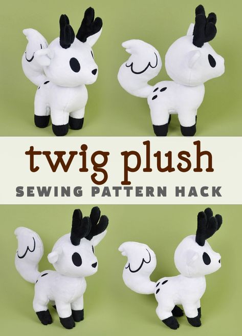 Easy Sewing Patterns Animals, Rabbit Plush Pattern Free, Tbh Creature Sewing Pattern, Ferret Sewing Pattern, Easy Plush Sewing Pattern Free, Plush Diy Pattern, Free Cat Plush Pattern, Kawaii Plush Pattern, Anthro Plush Pattern