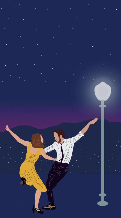 Lala Land Drawing, La La Land Painting Ideas, Lala Land Painting, La La Land Drawing, La La Land Painting, La La Land Art, Blade Runner Wallpaper, Land Illustration, Lala Land