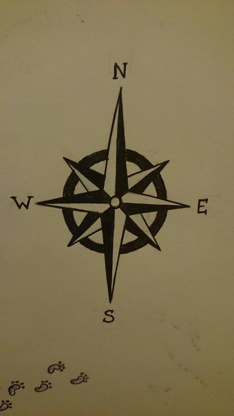 Pirate Tattoo Easy, Compass Drawing Simple, Easy Pirate Ship Drawing, Pirate Tattoo Simple, Easy Compass Drawing, Compass Doodle Simple, Draw Compass Easy, Simple Pirate Drawing, Pirate Doodles