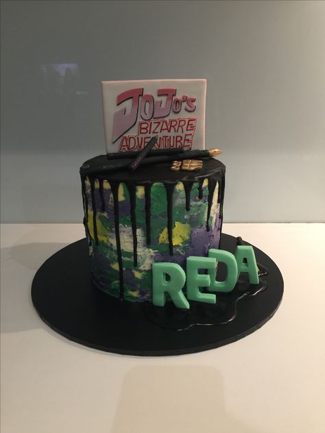 Jo Jo Bizarre Adventure, Adventure Birthday Cake, Anime Cake Ideas, Kishibe Rohan, Hedgehog Party, Adventure Birthday Party, Bday Stuff, Rohan Kishibe, Jojo's Bizarre Adventure Characters