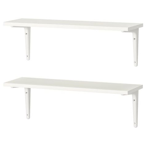 Wall Shelving Systems - IKEA Ikea Wall Shelves, White Wall Shelves, Ikea Wall, Ikea Ireland, Ikea Lack, Ikea Shelves, Wall Shelves & Ledges, White Shelves, Estantes Flotantes