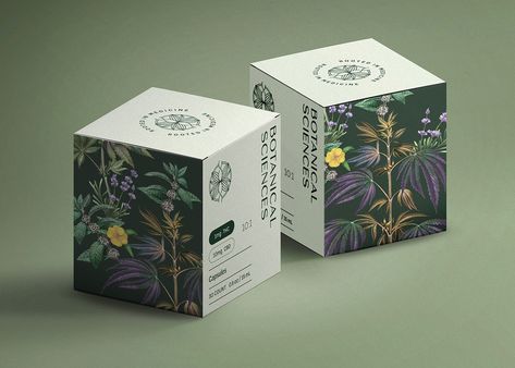 Botanical packaging - pattern illustration :: Behance Botanical Packaging, Botanical Science, Luxury Packaging Design, Drop Cap, Candle Packaging, Botanical Illustrations, Packing Design, Oddly Satisfying Videos, Luxury Packaging