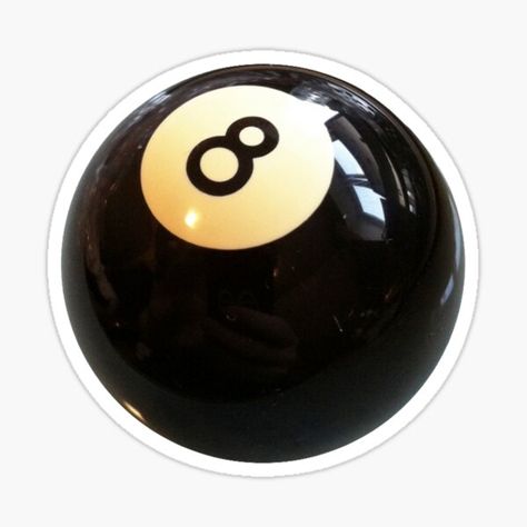 8 Ball Sticker, Music Polaroid, Glen Coco, Instagram Stickers, Christmas Writing, Magic 8 Ball, Snapchat Stickers, Redbubble Stickers, Pool Ball