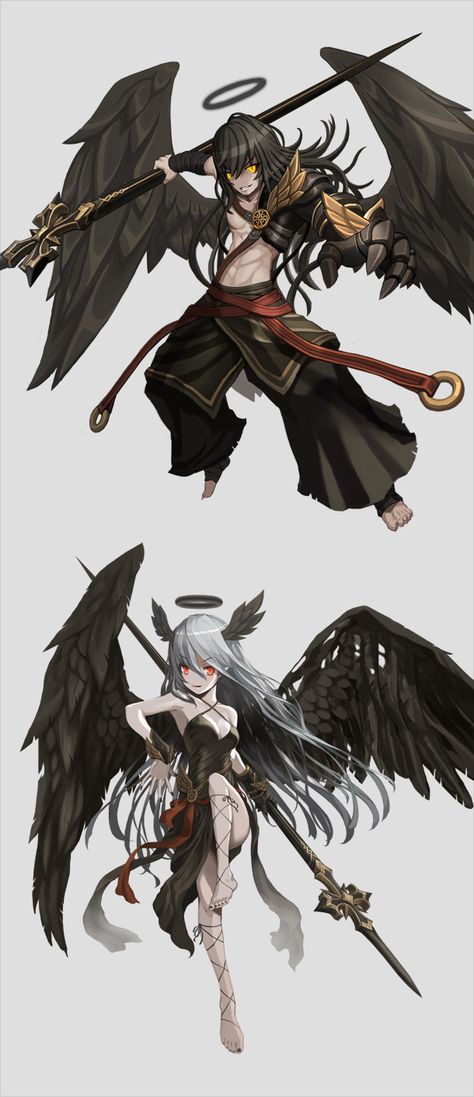 #Lucifer #LostSaga_Latino Lost Saga, Winged People, Angel Demon, Ange Demon, Game Character Design, Angels And Demons, 판타지 아트, Character Design References, Fallen Angel