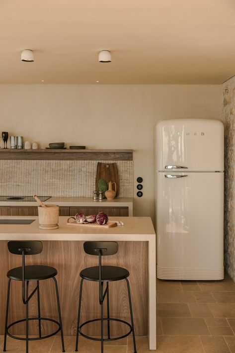 Fridges In Kitchens, Kitchen Smeg Fridge, Smeg Fridge Kitchen, Kitchen Smeg, Gardeners Cottage, Kitchen Sanctuary, Smeg Kitchen, Olive Avenue, Smeg Fridge