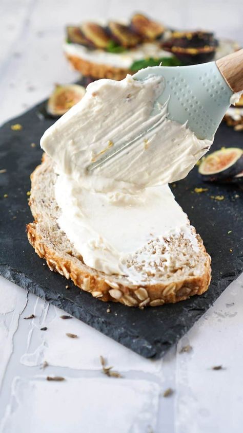 Fig Toast, Goat Cheese Toast, Fig And Goat Cheese, Cheese Toast Recipe, Whipped Honey, Whipped Goat Cheese, Honey Lavender, Culinary Lavender, Grain Bread