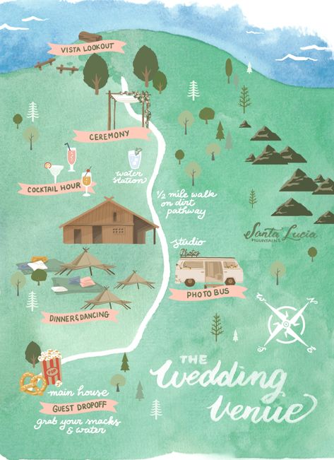 Venue Map Design, Wedding Venue Map, Gala Program, Wedding Map Illustration, White Tent Wedding, Wedding Maps, Watercolor Wedding Map, Bride Stuff, Map Wedding Invitation