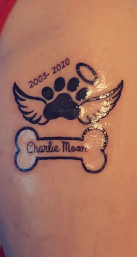 Border Collie Paw Print Tattoo, Paw Print Tattoo Dog Small Ankle, Animal Memory Tattoos, Malinois Tattoo Ideas, Cute Tattoos For Dogs That Passed, Tattoo Ideas Female Dog Paw, Memorial Tattoo For Dogs, K9 Tattoo Ideas, Unique Dog Tattoo Ideas Memorial