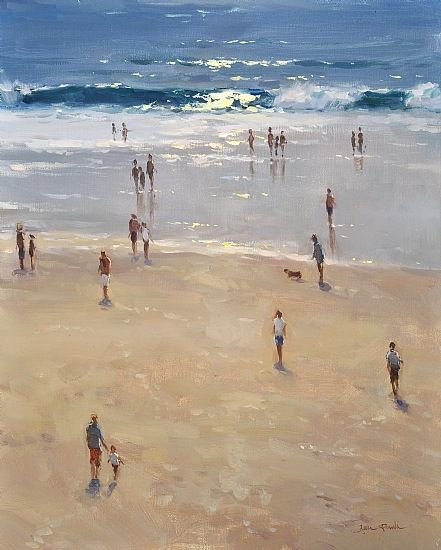 California plein air Carmel Beach, Beach Artist, Competition Winner, Beach Art Painting, Beach Paintings, Painting Competition, Painting People, Beach Painting, Water Painting